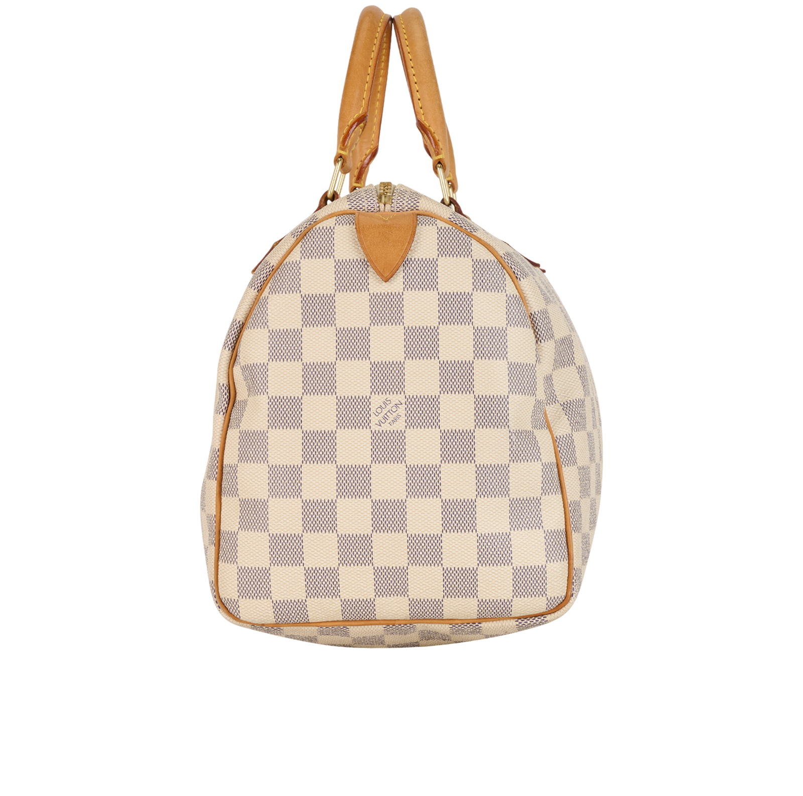 Speedy 30, &pound;630, Handbags, Blue/Cream, Canvas, Side view